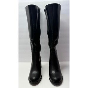 Journee Collection Romilly Round Toe Block Heel Knee High Boot Black 7.5W WC NWT